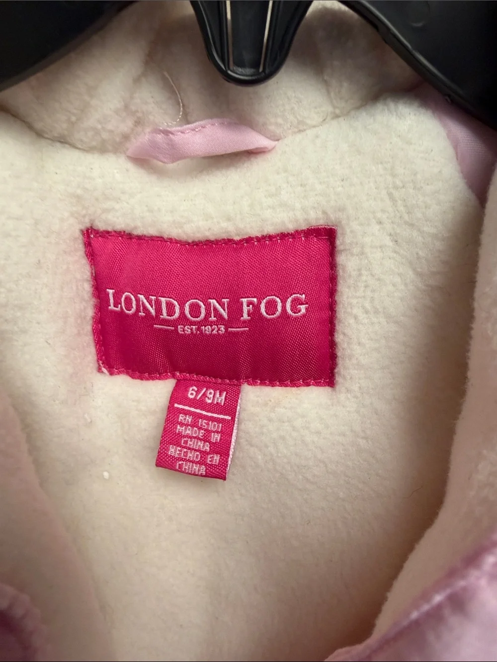 London Fog Light Pink Infant Snowsuit with Faux Fur Trim #202